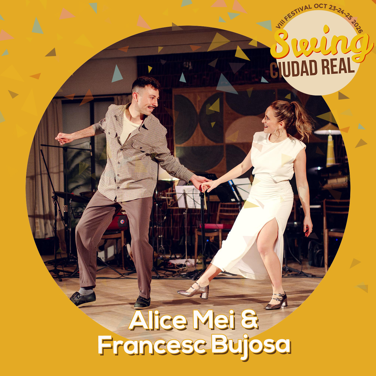 Alice Mei y Francesc Bujosa profesores de lindy en el VIII Festival de swing de Ciudad Real